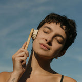 NATURAL BRISTLE FACE BRUSH · Goat Hair (Dry Use) & Horse Hair (Wet Use) | Skin Exfoliation & Cleansing Tool