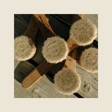 NATURAL BRISTLE FACE BRUSH · Goat Hair (Dry Use) & Horse Hair (Wet Use) | Skin Exfoliation & Cleansing Tool