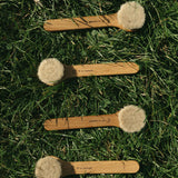 NATURAL BRISTLE FACE BRUSH · Goat Hair (Dry Use) & Horse Hair (Wet Use) | Skin Exfoliation & Cleansing Tool